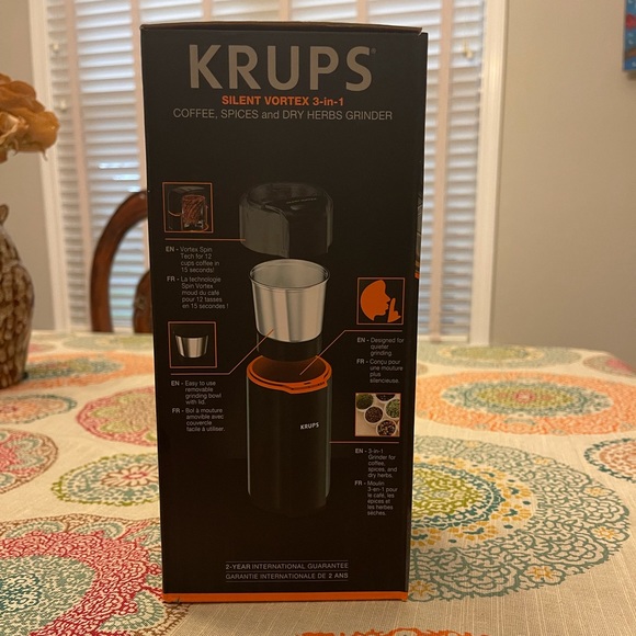 KRUPS Kitchen Nwt Krups Silent Vortex 3in Coffee Spices Herbs Grinder Poshmark